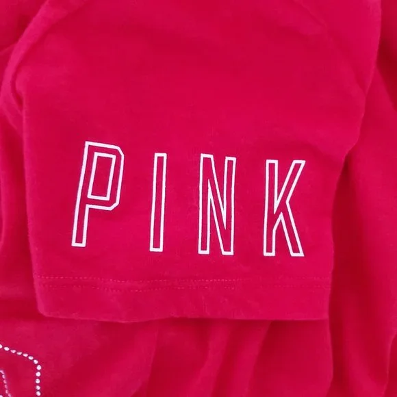 Victorias Secret Pink San Francisco 49ers Bling V-Neck T-Shirt | NWOT | XS | Red - Picture 8 of 10